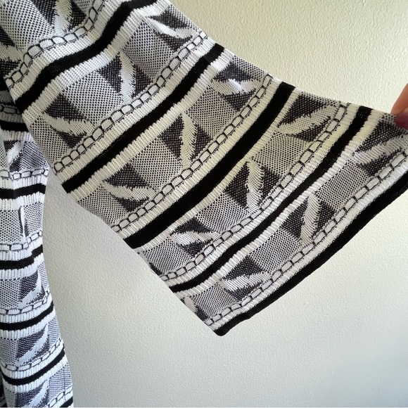 Ming Wang Geometric Cardigan Black/White Size 2X - Picture 3 of 12